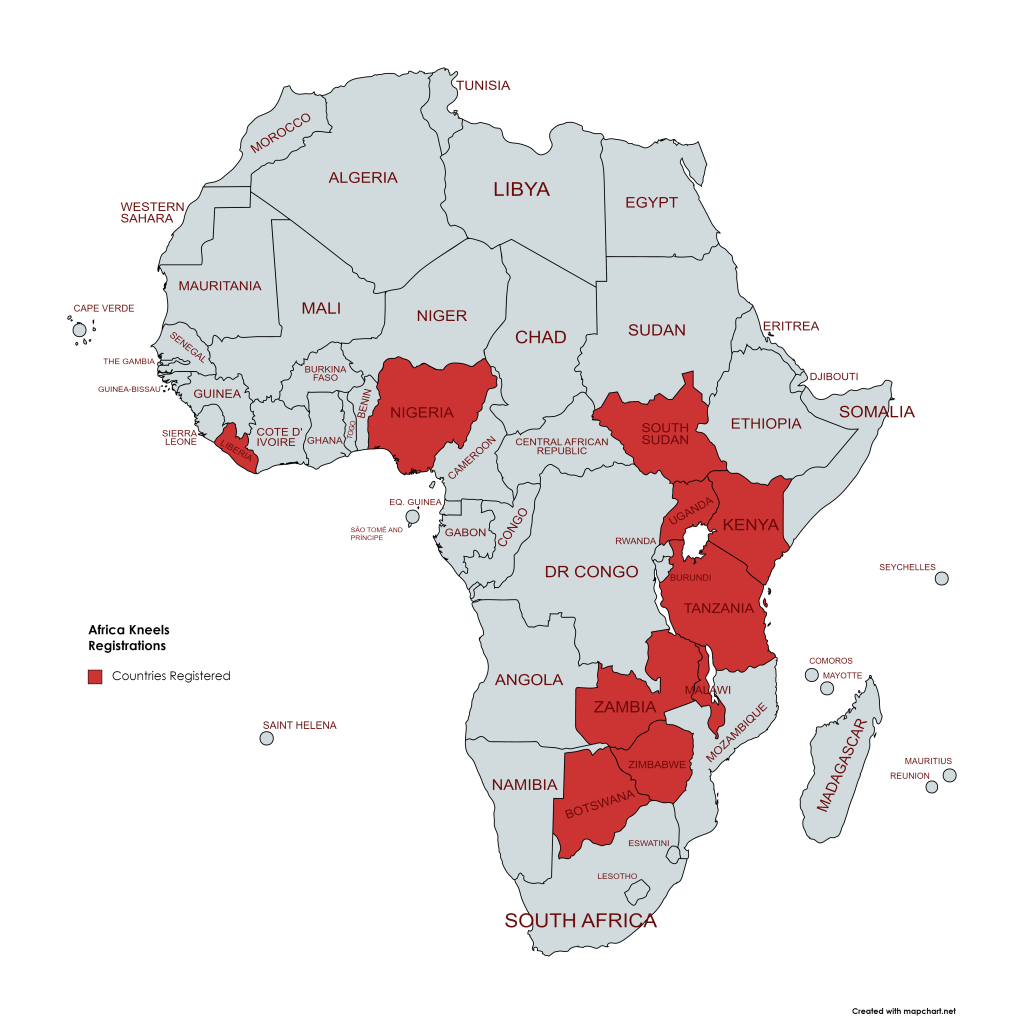 Africa_Kneels_Registrations Country Registrations Received for Africa Kneels